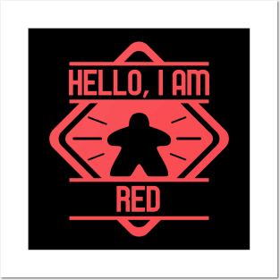 Hello I Am Red Board Games Addict Posters and Art